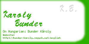 karoly bunder business card